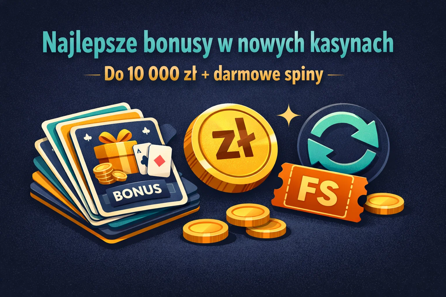 Najlepsze bonusy w nowych kasynach – Do 10 000 zł + darmowe spiny