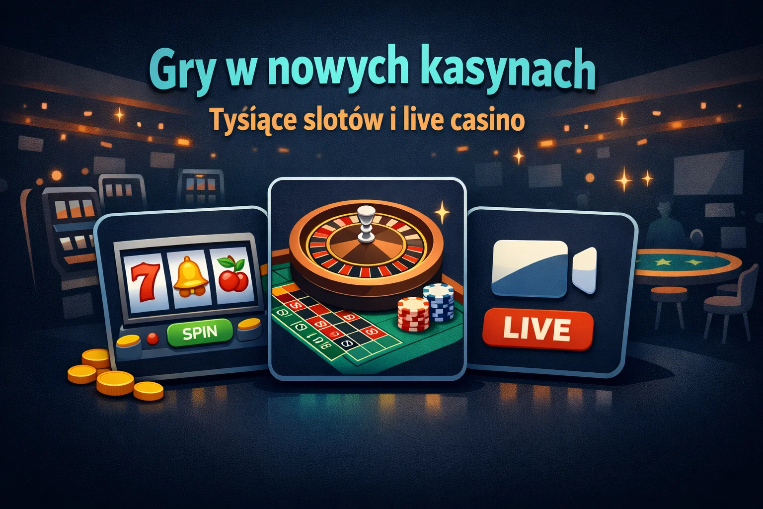 Gry w nowych kasynach – Tysiące slotów i live casino